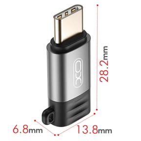 XO Adaptateur Charge et Synchronisation Lightning vers USB C 27W Compact Gris — image 5