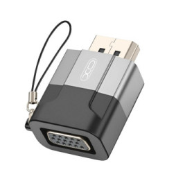 XO Adaptateur DisplayPort Mâle vers VGA Femelle Résolution 1080p Gris