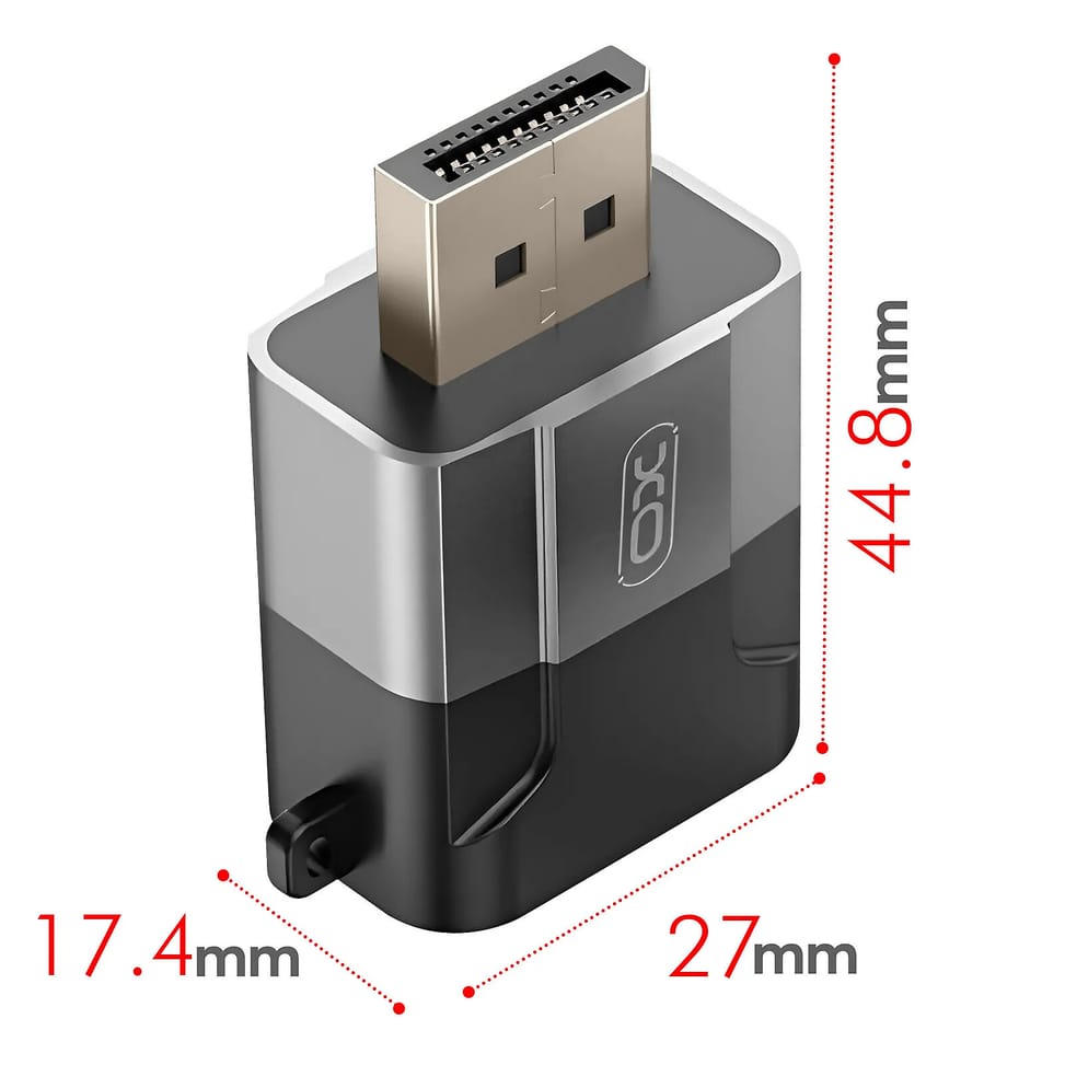 XO Adaptateur DisplayPort Mâle vers VGA Femelle Résolution 1080p Gris — image 5