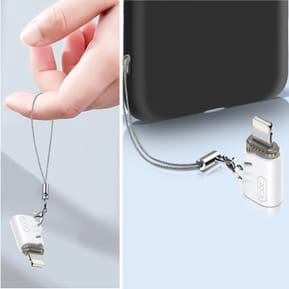 XO Adaptateur Micro-USB Femelle vers Lightning Mâle Design Ultra-compact Blanc — image 4