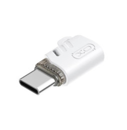 XO Adaptateur Micro-USB Femelle vers USB C Mâle Design Ultra-compact Blanc