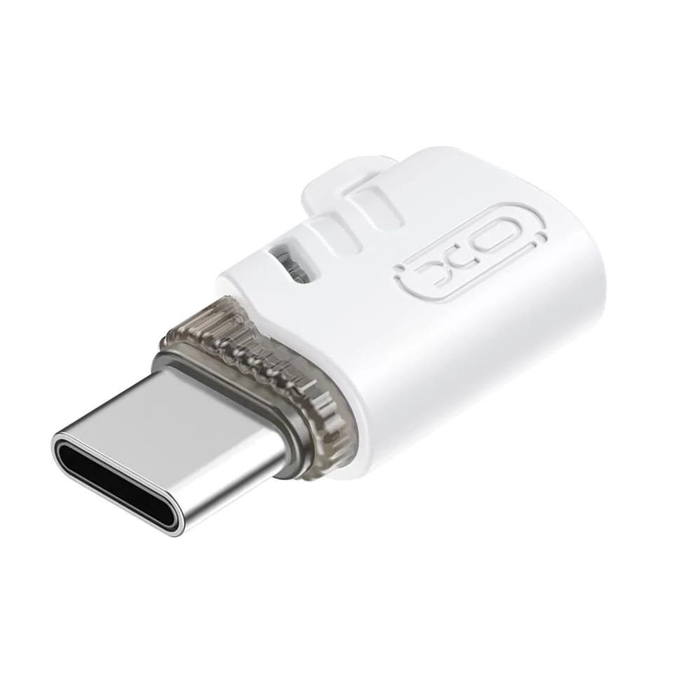 XO Adaptateur Micro-USB Femelle vers USB C Mâle Design Ultra-compact Blanc — image 5