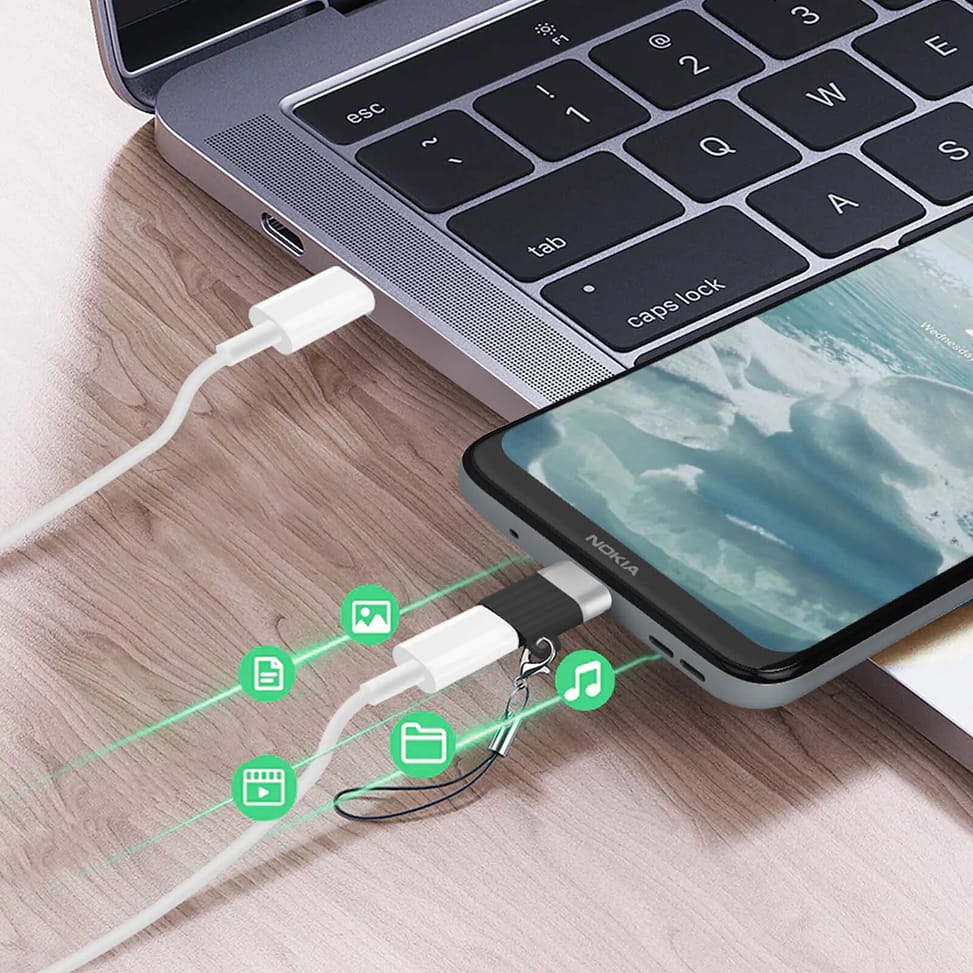 XO Adaptateur micro-USB vers USB-C Charge et Synchronisation 2.4A Ugreen Noir — image 3