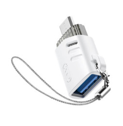 XO Adaptateur OTG USB Femelle vers Micro-USB Mâle Transfert de Données Blanc