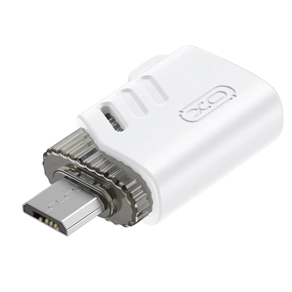 XO Adaptateur OTG USB Femelle vers Micro-USB Mâle Transfert de Données Blanc — image 2