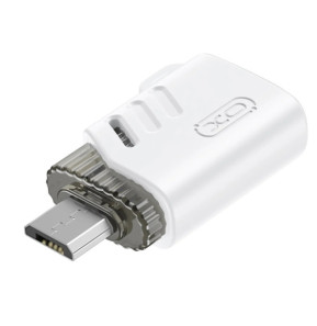 XO Adaptateur OTG USB Femelle vers Micro-USB Mâle Transfert de Données Blanc