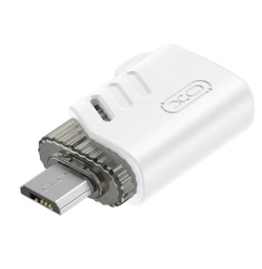 XO Adaptateur OTG USB Femelle vers Micro-USB Mâle Transfert de Données Blanc