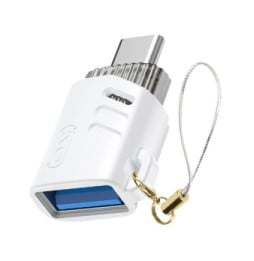 XO Adaptateur OTG USB Femelle vers USB-C Mâle Compact Blanc Blanc