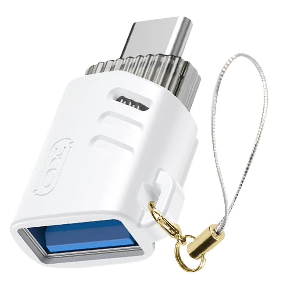 XO Adaptateur OTG USB Femelle vers USB-C Mâle Compact Blanc Blanc
