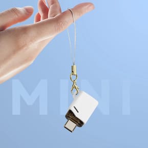 XO Adaptateur OTG USB Femelle vers USB-C Mâle Compact Blanc Blanc — image 3