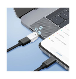 XO Adaptateur OTG USB Femelle vers USB-C Mâle Compact Blanc Blanc
