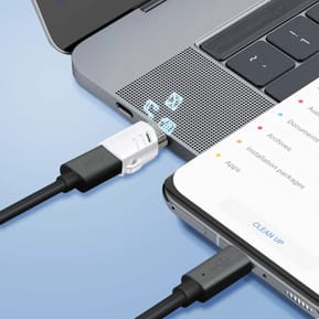 XO Adaptateur OTG USB Femelle vers USB-C Mâle Compact Blanc Blanc — image 4