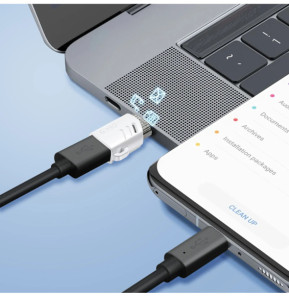 XO Adaptateur OTG USB Femelle vers USB-C Mâle Compact Blanc Blanc