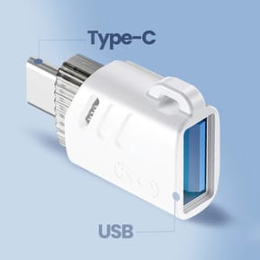 XO Adaptateur OTG USB Femelle vers USB-C Mâle Compact Blanc Blanc — image 5