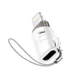 XO Adaptateur USB C Femelle vers Lightning Mâle Design Ultra-compact Blanc