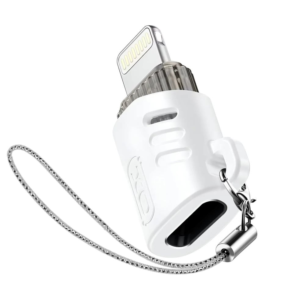 XO Adaptateur USB C Femelle vers Lightning Mâle Design Ultra-compact Blanc