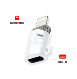 XO Adaptateur USB C Femelle vers Lightning Mâle Design Ultra-compact Blanc