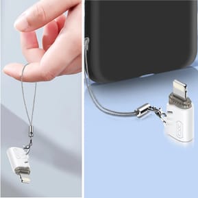 XO Adaptateur USB C Femelle vers Lightning Mâle Design Ultra-compact Blanc — image 4