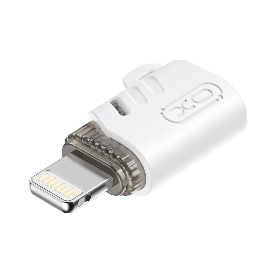 XO Adaptateur USB C Femelle vers Lightning Mâle Design Ultra-compact Blanc — image 5