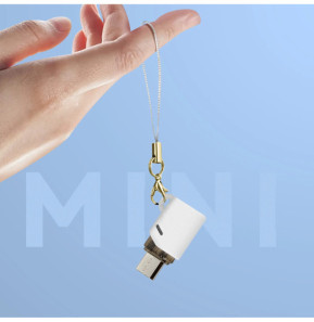 XO Adaptateur USB-C Femelle vers Micro USB Mâle Compact Blanc Blanc