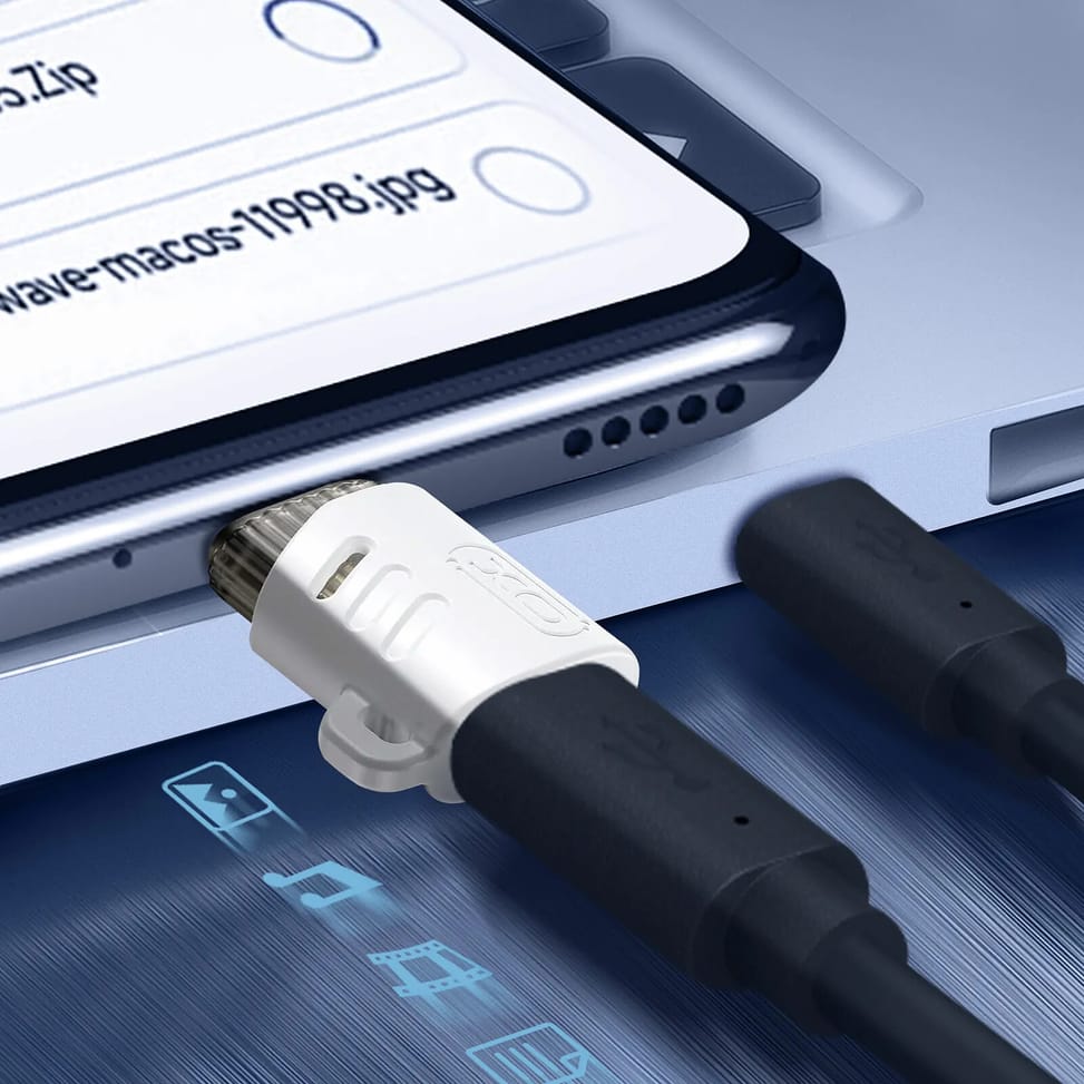 XO Adaptateur USB-C Femelle vers Micro USB Mâle Compact Blanc Blanc — image 4