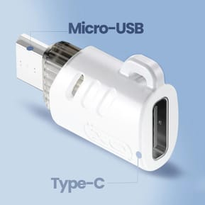XO Adaptateur USB-C Femelle vers Micro USB Mâle Compact Blanc Blanc — image 5