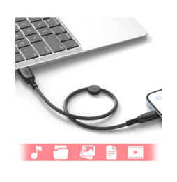 XO Câble USB vers Lightning 6A Transfert De Données 480Mbps 25cm Noir