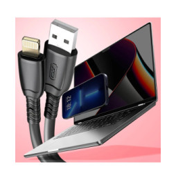 XO Câble USB vers Lightning 6A Transfert De Données 480Mbps 25cm Noir