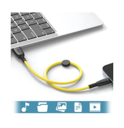 XO Câble USB vers Micro USB 6A Transfert De Données 480Mbps 25cm Jaune