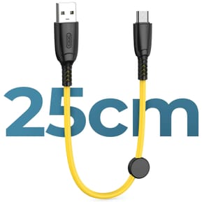 XO Câble USB vers Micro USB 6A Transfert De Données 480Mbps 25cm Jaune — image 5