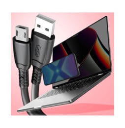 XO Câble USB vers Micro USB 6A Transfert De Données 480Mbps 25cm Noir