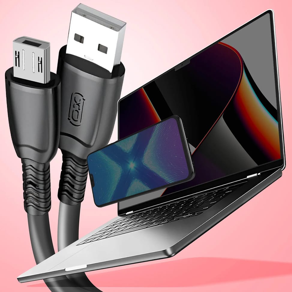 XO Câble USB vers Micro USB 6A Transfert De Données 480Mbps 25cm Noir — image 4