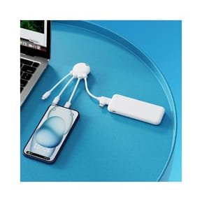 XOOPAR Câble de Charge USB A/microUSB/USB C/Lightning 2.1A 15cm Universel Blanc — image 3