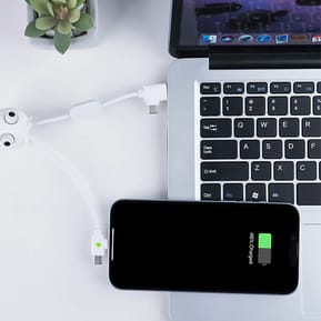 XOOPAR Câble USB-A vers Micro-USB et Ligthning JELLY 2A 10cm Format Porte-clés Blanc — image 3