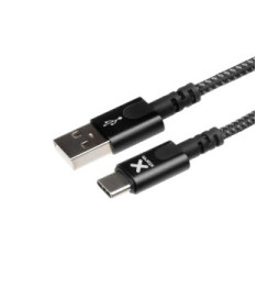 Xtorm Câble USB vers USB type C 1m Charge et Synchronisation Nylon Tressé Noir