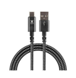 Xtorm Câble USB vers USB type C 1m Charge et Synchronisation Nylon Tressé Noir