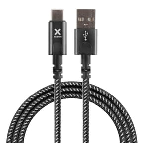 Xtorm Câble USB vers USB type C 1m Charge et Synchronisation Nylon Tressé Noir — image 2