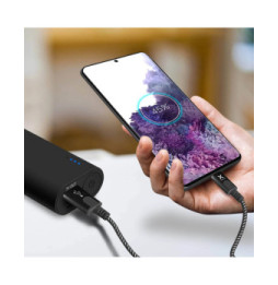 Xtorm Câble USB vers USB type C 1m Charge et Synchronisation Nylon Tressé Noir