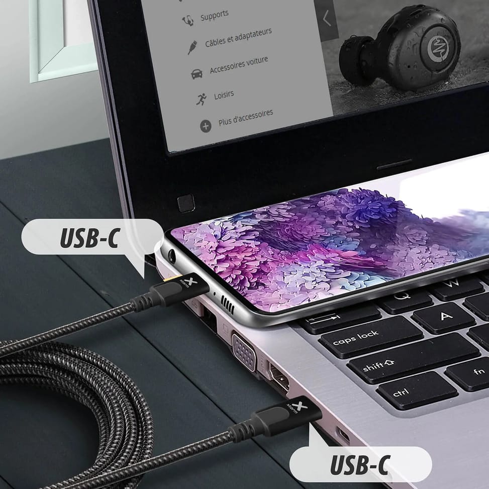 Xtorm Câble USB Type C Vers USB-C Power Delivery 100W Charge / Synchro 2m Noir — image 3