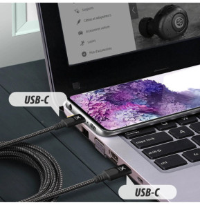 Xtorm Câble USB Type C Vers USB-C Power Delivery 100W Charge / Synchro 2m Noir
