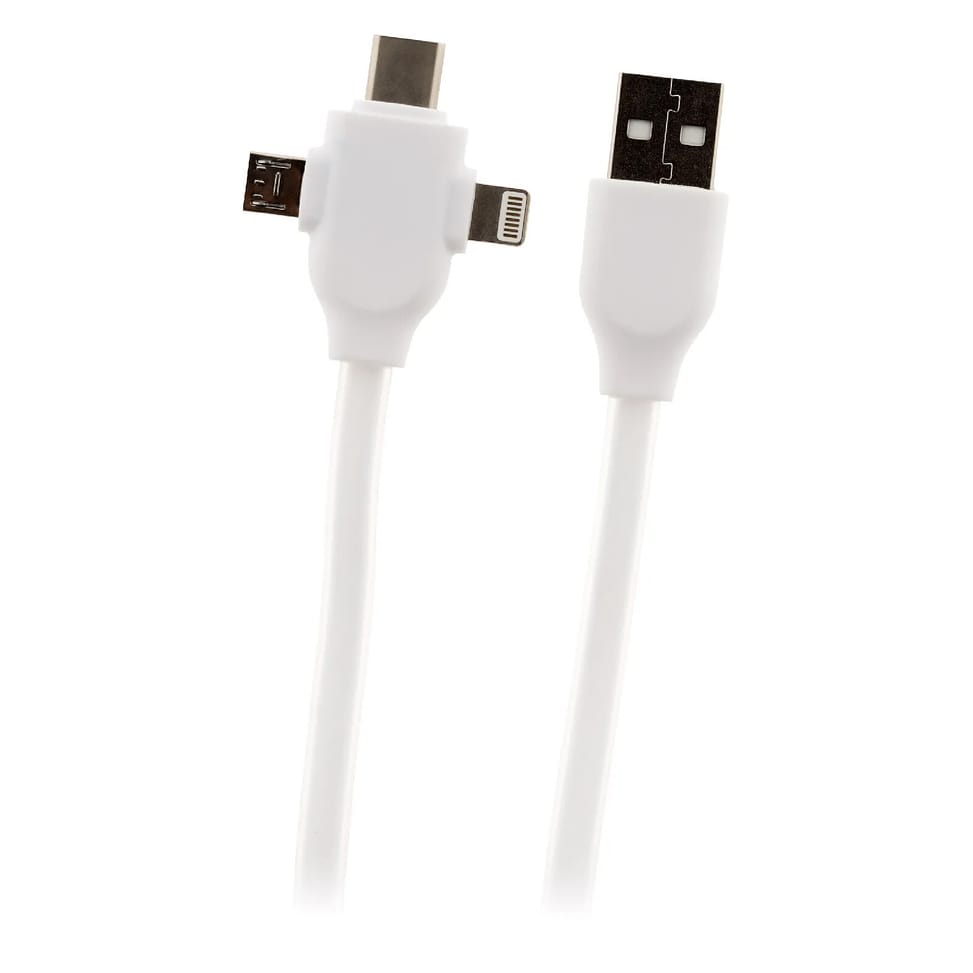 Zenitech - Câble USB universel avec triple sortie USB-C, Micro USB et Lightning pour iPhone / iPad — image 2