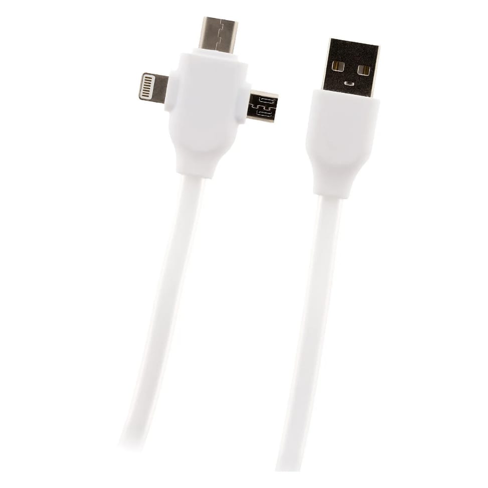 Zenitech - Câble USB universel avec triple sortie USB-C, Micro USB et Lightning pour iPhone / iPad — image 3