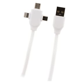 Zenitech - Câble USB universel avec triple sortie USB-C, Micro USB et Lightning pour iPhone / iPad — image 3