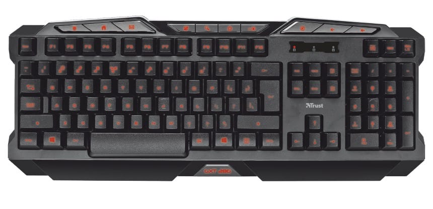 Clavier à touches rétro-éclairées Trust Gaming GXT 280 LED illuminated - USB