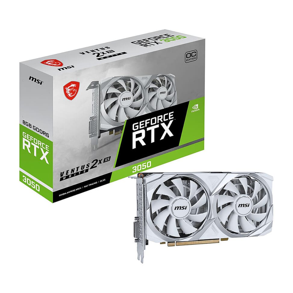 MSI GeForce RTX 3050 VENTUS 2X XS WHITE 8G OC — image 1