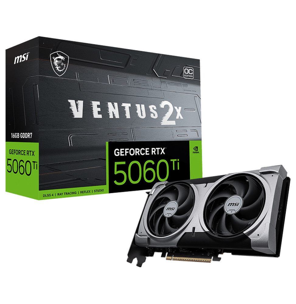Carte Graphique MSI GeForce RTX 5060 Ti 16G VENTUS 2X OC PLUS