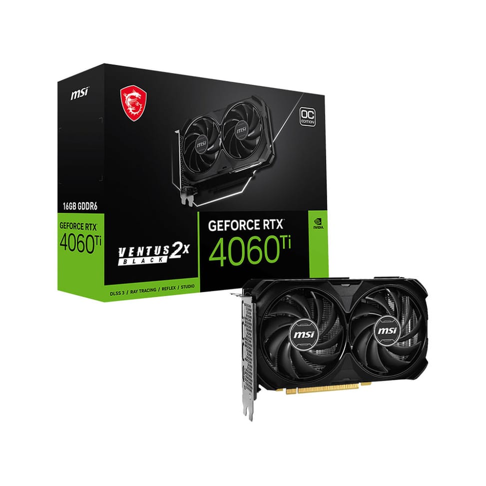 MSI GeForce RTX 4060 Ti VENTUS 2X BLACK 16G OC — image 1