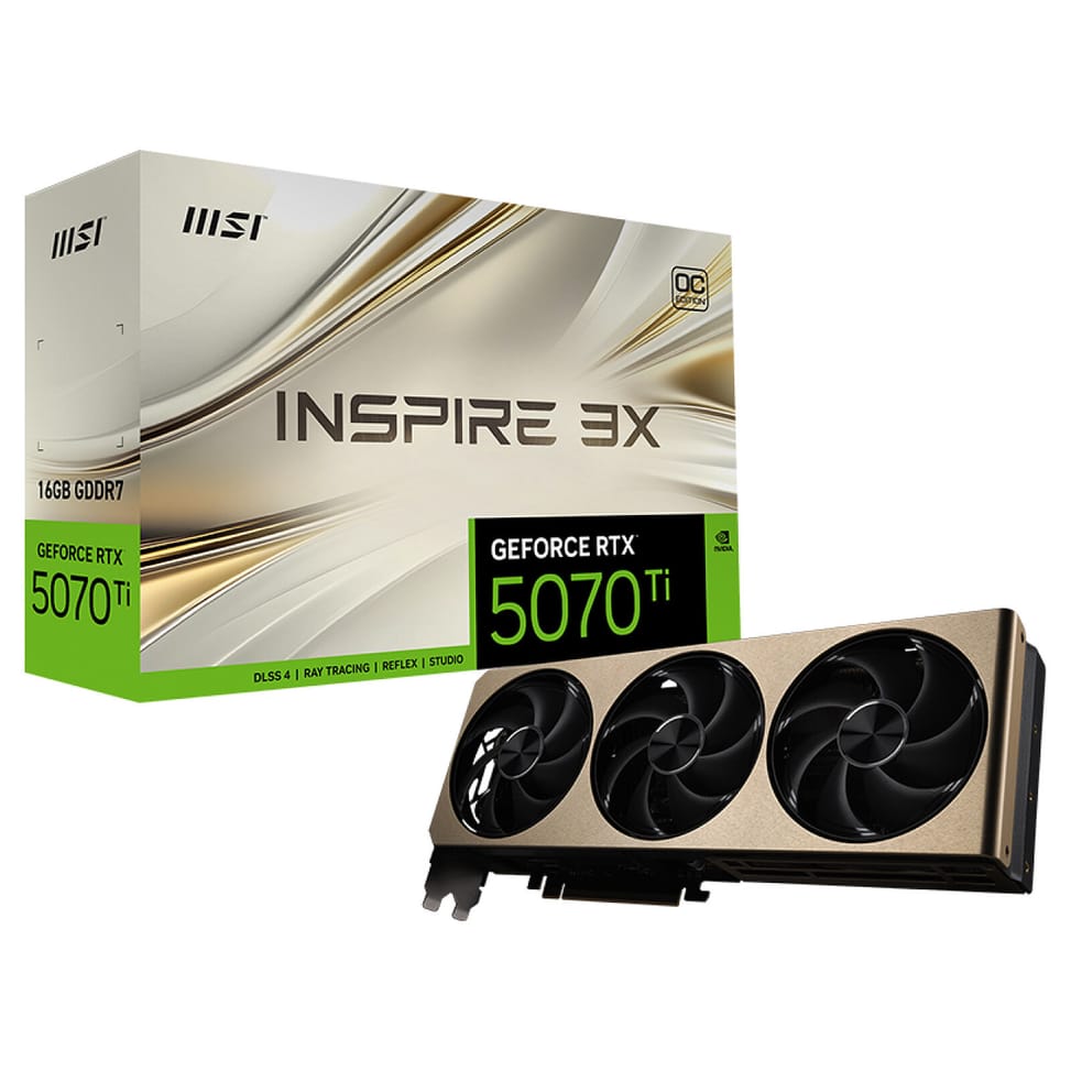 MSI GeForce RTX 5070 Ti 16G INSPIRE 3X OC PLUS — image 1