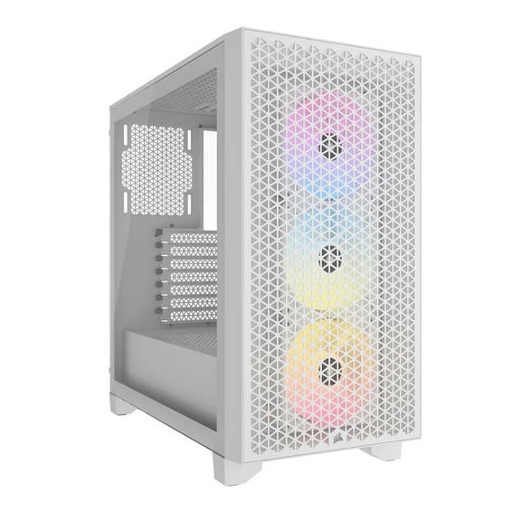 صندوق حاسوب Corsair 3000D RGB Airflow (أبيض)
