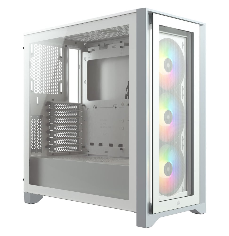 Corsair iCUE 4000X RGB Tempered Glass (Blanc)